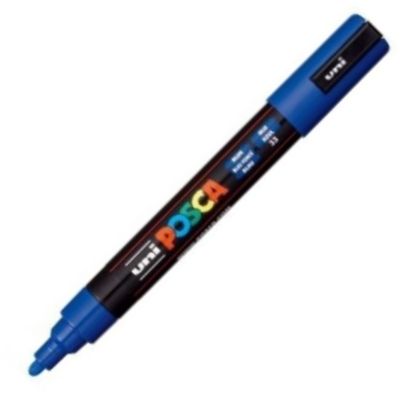 marcador uni posca pc-m5 color azul punta 1,8-2,5mm