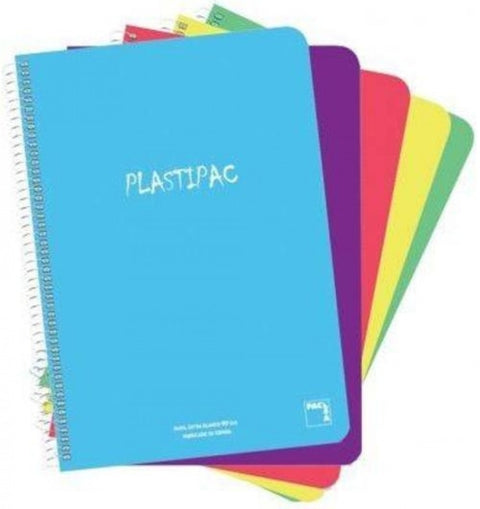 Paq/5 bloc fº 80h 90g liso plastipac t. polipropileno