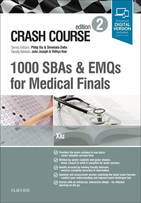  Crash Course 1000 SBAs and EMQs for Medical Finals, 2nd Edition 