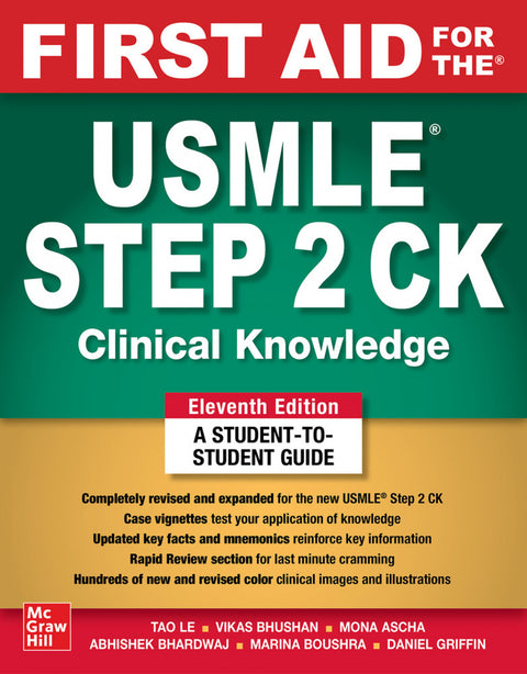  First Aid for the USMLE Step 2 CK, Eleventh Edition 