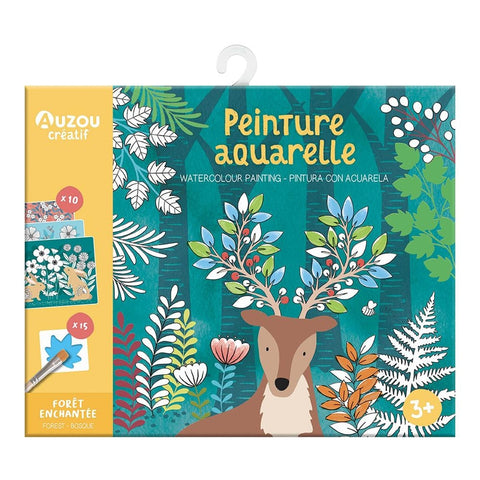  Pintura en acuarela: Bosque encantado 