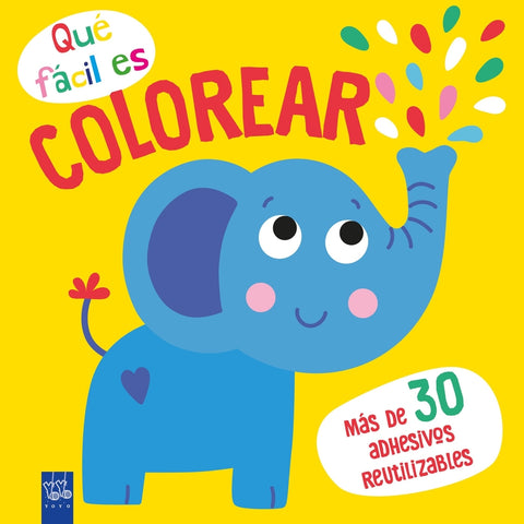  Qué fácil es colorear. Elefante 