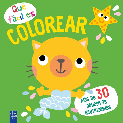  Qué fácil es colorear. Gato 