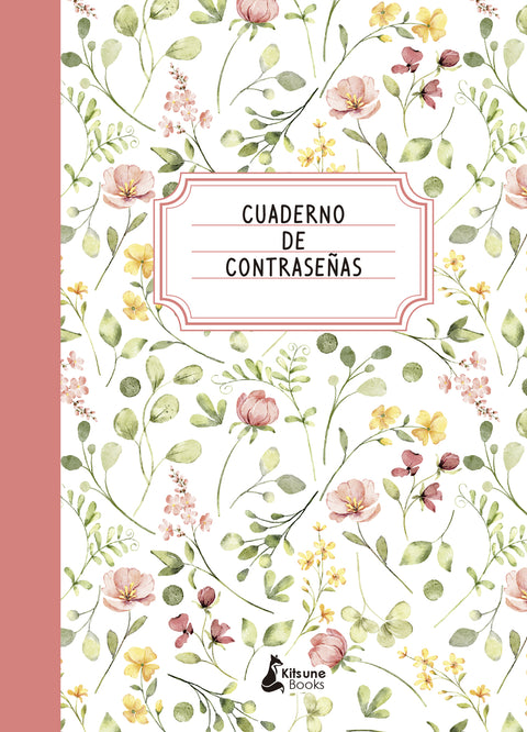  Cuaderno de contraseñas rosa 