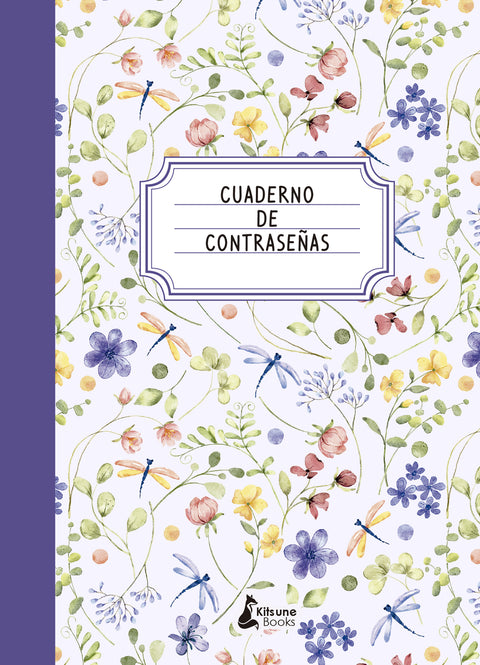 Cuaderno de contraseñas lila 