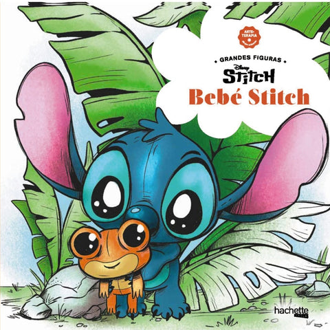 Arteterapia, dibujos antiestrés. Grandes figuras: Bebé Stitch