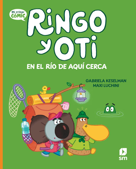  Ringo y Oti en el río de aquí cerca 