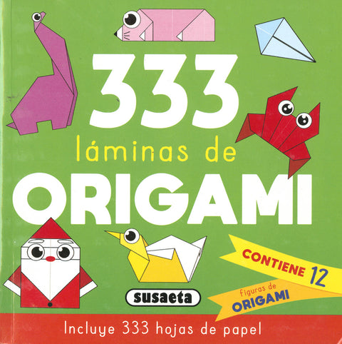  333 Láminas de origami verde 