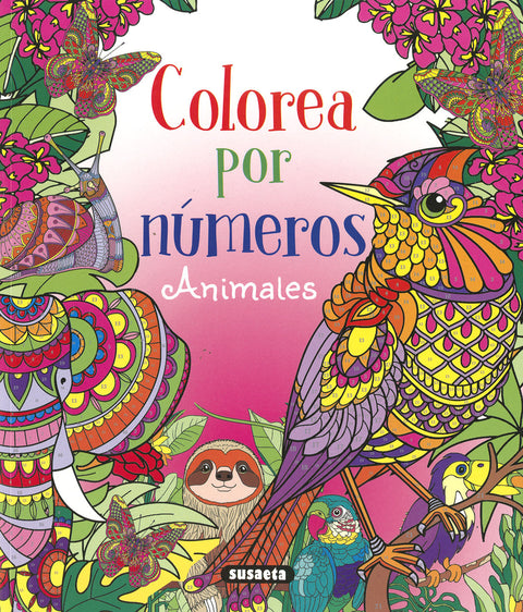  Animales, colorea por números 