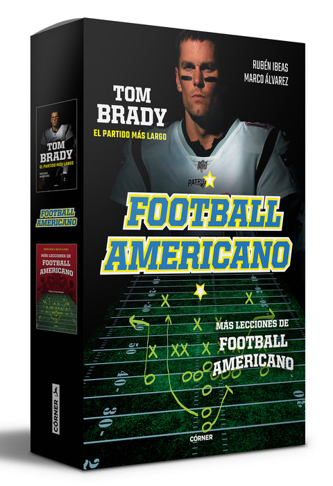 Estuche Football Americano (Más lecciones de football americano / Tom Brady. El partido más largo) 
