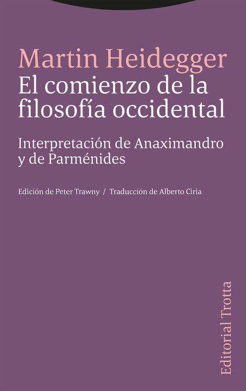  EL COMIENZO DE LA FILOSOFIA OCCIDENTAL 