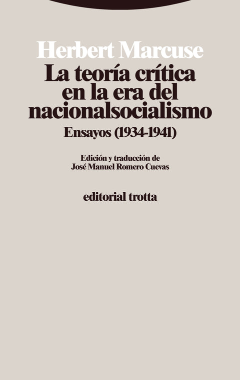  La teoría crítica en la era del nacionalsocialismo 