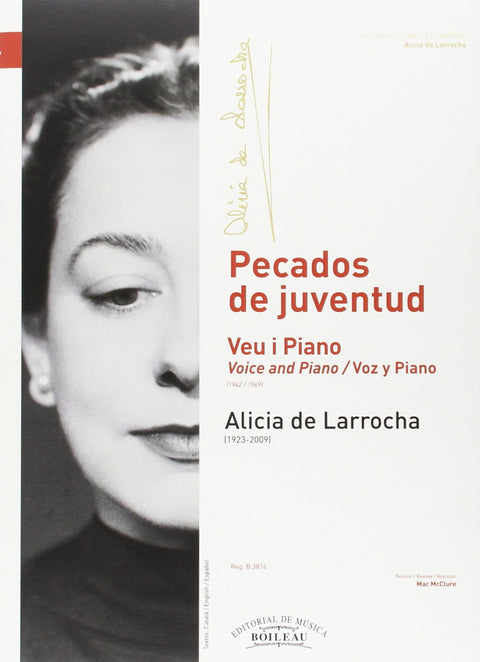  Pecados de juventud. Voz y piano 