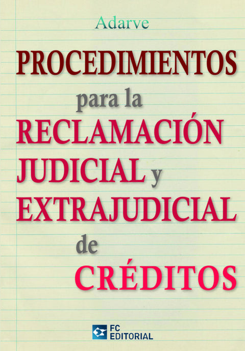  Proced.Para Reclamacion Judicial Y Extrajudicial Creditos 