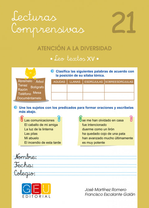  Lecturas comprensivas 21 