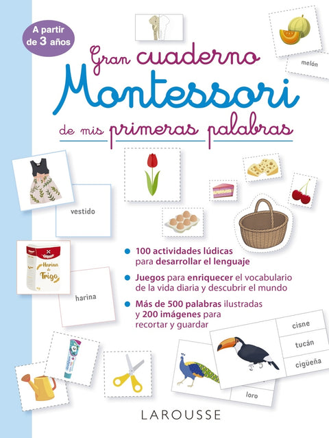  Gran cuaderno Montessori de mis primeras palabras 