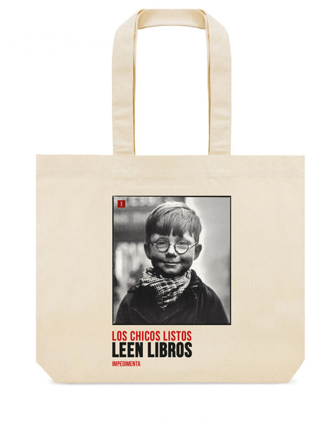  BOLSA DE TELA 'LOS CHICOS LISTOS LEEN LIBROS' 