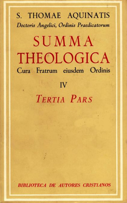  Summa Theologiae.IV: Tertia pars 