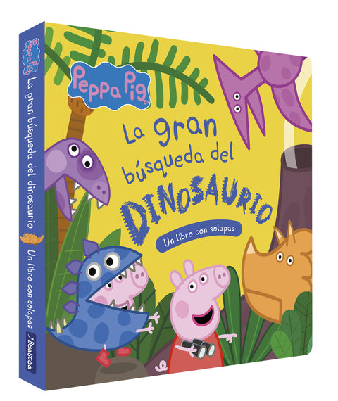  Peppa Pig. Libro de cartón con solapas - La gran búsqueda del dinosaurio 