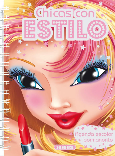  Agenda escolar permanente chicas con estilo 