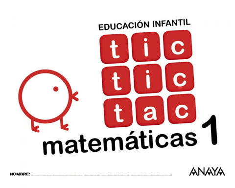 TIC TIC TAC 1 MATEMÁTICAS 3 AÑOS 