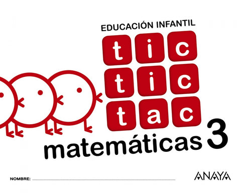  TIC TIC TAC 3 MATEMÁTICAS 5 AÑOS 