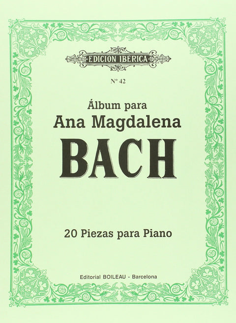  Álbum ana magdalena bach:20 piezas para piano 