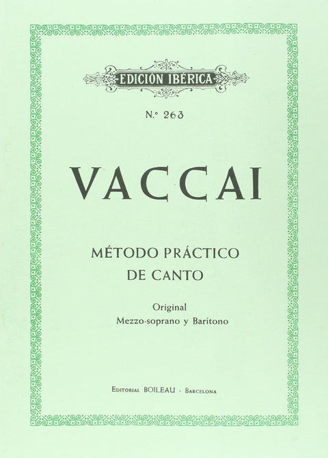  Método de canto (mezzosoprano y barítono) 