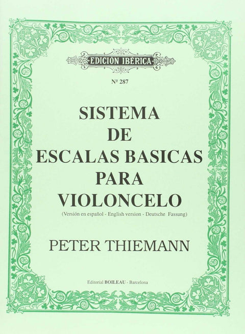  Sistema de escalas básicas para violoncelo 