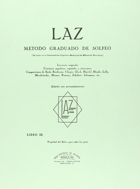  Laz:método de solfeo 3º acompañamiento 