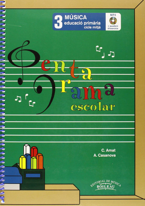  Pentagrama escolar 3:quadern d´ exercices 