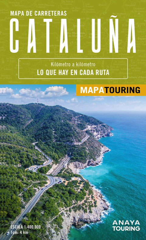  Mapa de carreteras de Cataluña (desplegable), escala 1:400.000 