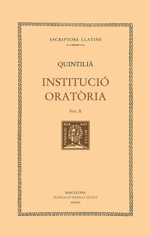  Institució oratòria (vol. X). Llibre XI 