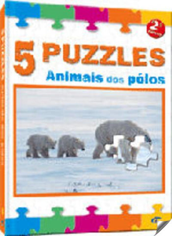  5 puzzles: animais dos polos 