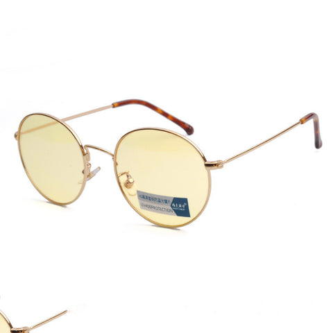 Art Retro Round Frame Anti Blue Light Glasses
