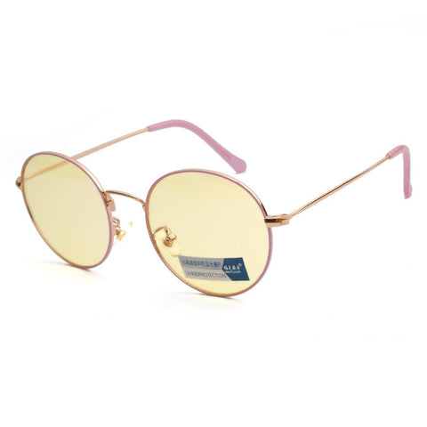 Art Retro Round Frame Anti Blue Light Glasses