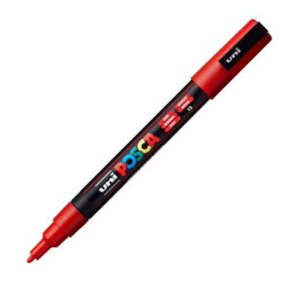  Marcador uni posca pc3m color rojo 0,9-1.3mm 