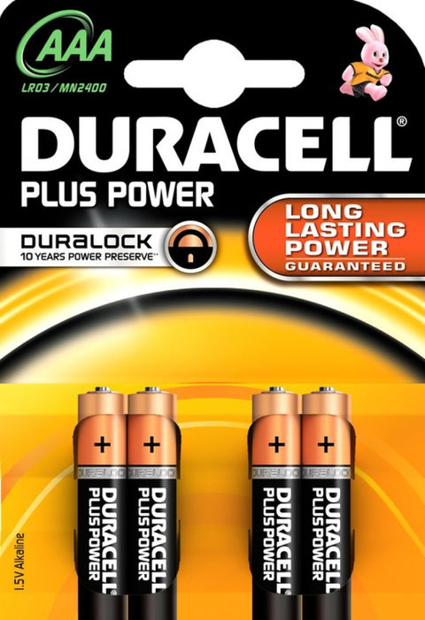  BLISTER 4 PILAS DURACELL PLUS LR03 (AAA) 