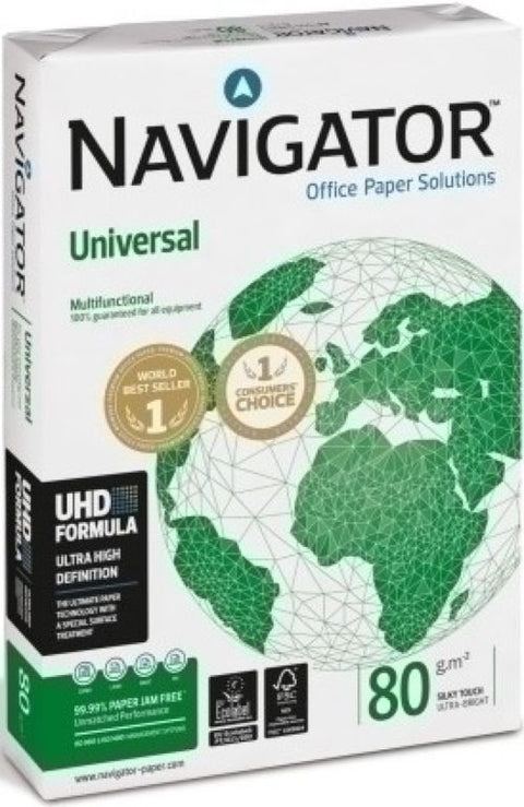  C/5 PAQUETE 500 HOJAS A4 80G NAVIGATOR UNIVERSAL 
