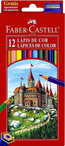  ESTUCHE 12 LAPICES HEXAGONALES DE COLORES FABER-CASTELL 