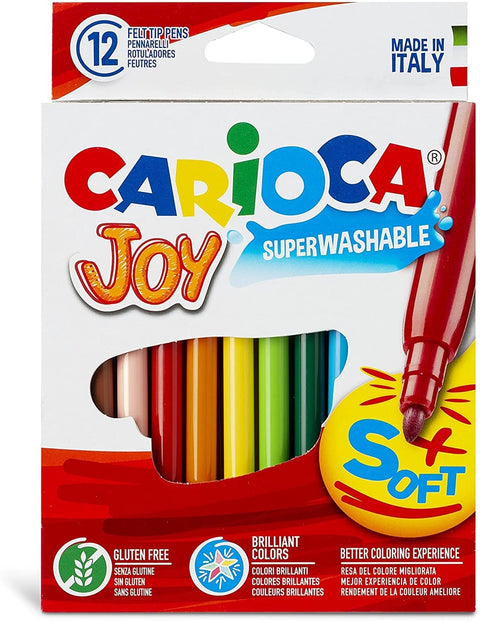  ESTUCHE 12 ROTULADORES CARIOCA JOY PUNTA FINA 