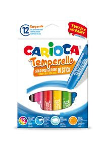  Estuche 12 colores tempera solida temperello 10g colores surtidos 