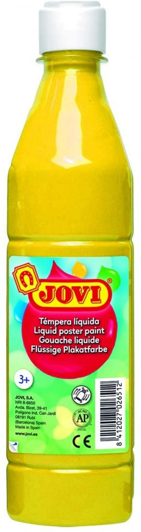  Bote tempera liquida jovi amarillo 500 ml 