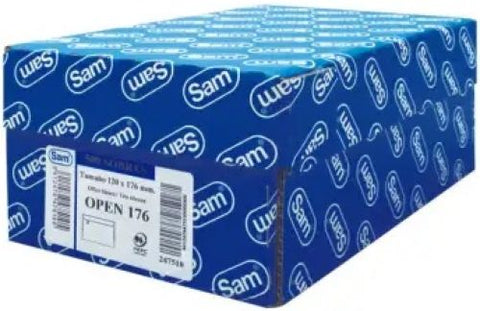 C/500 sobre comercial blanco normalizado 120x176mm. autoadhesivo con tira de silicona 