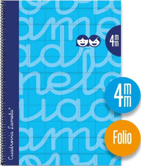  CUADERNO ESPIRAL Fº 80H 70G 4MM AZUL CUADROVIA EXTRA DURA 