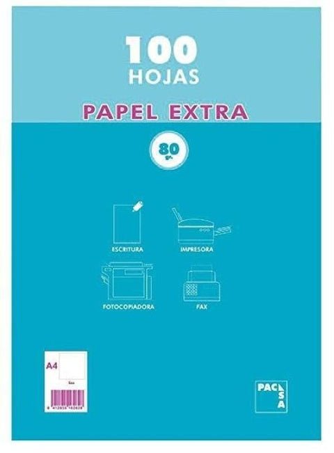  PAQUETE A4 100H 80G LISO PACSA 