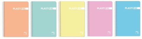  PAQ/5 BLOC Fº 80H 90G CUAD.4X4 C/M PLASTIPAC T.POL. PASTEL 