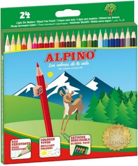  Estuche 24 lapices colores alpino surtidos 