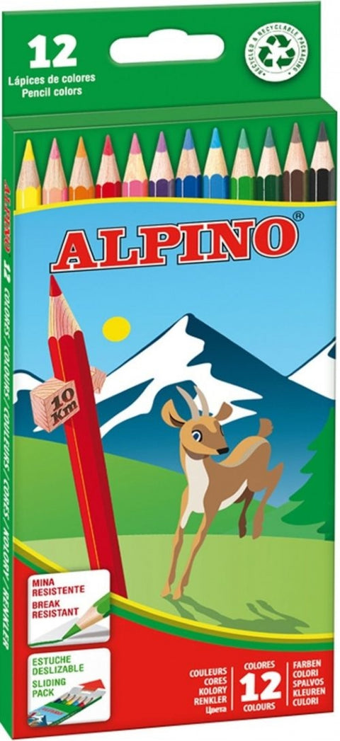  Estuche 12 lapices colores alpino surtidos 
