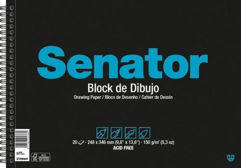  Block dibujo espiral senator a3 20h 150g sin recuadro microperforado 